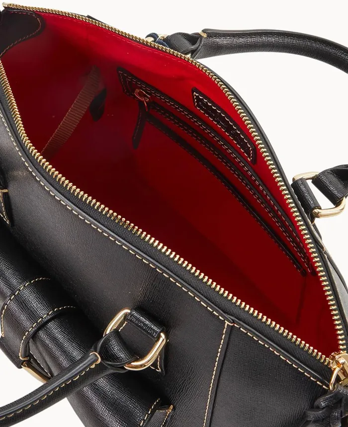 Woman Saffiano Naomi Satchel Black Dooney and Bourke Satchels