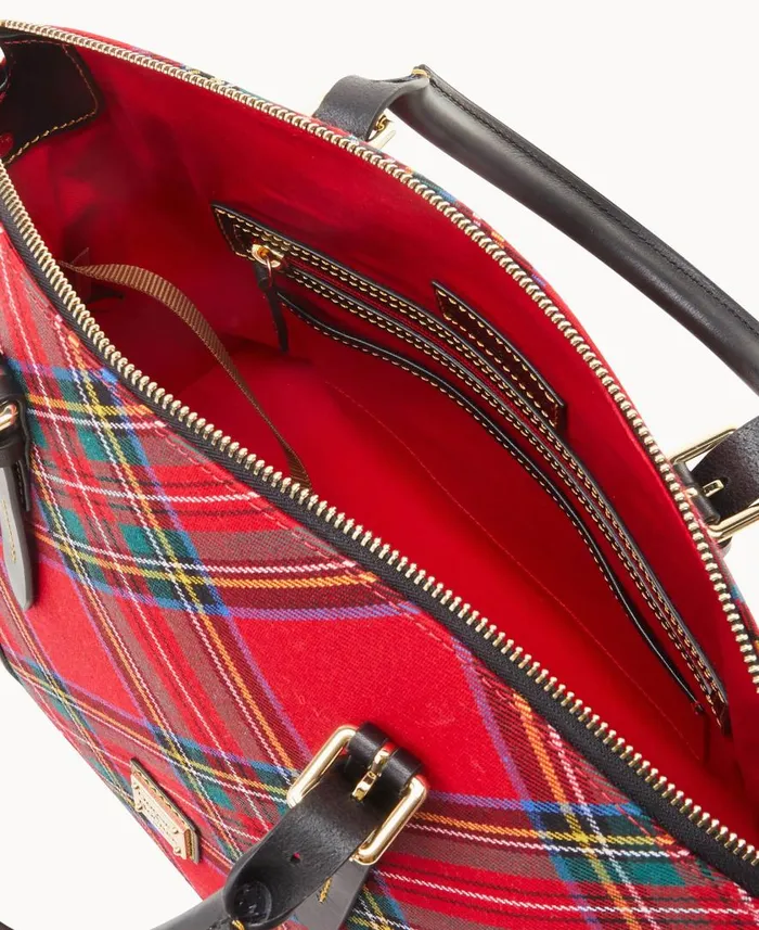 Woman Tartan Domed Satchel Red Dooney and Bourke Satchels Woman Tartan Domed Satchel Red Dooney and Bourke Satchels