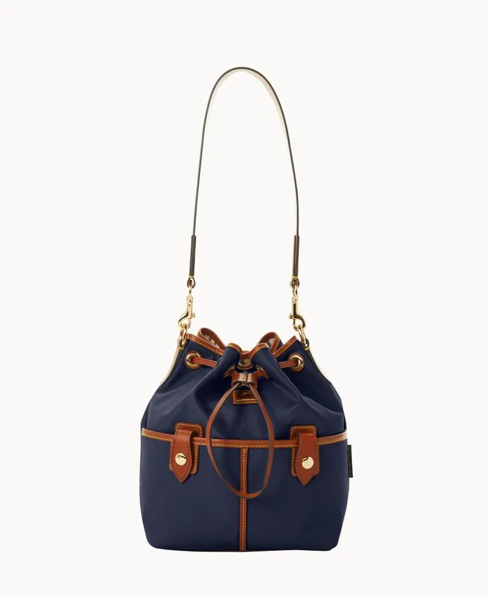 Woman Wayfarer Drawstring Navy Dooney and Bourke Shoulder Bags