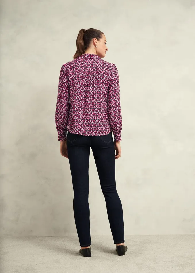 Women Abigail Blouse Pink Multi Hobbs Tops