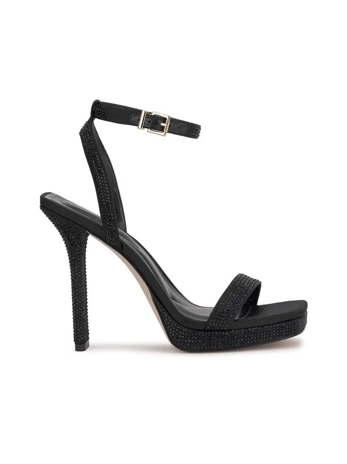 Women Adonia High Heel In Black Shimmer Jessica Simpson Sandals