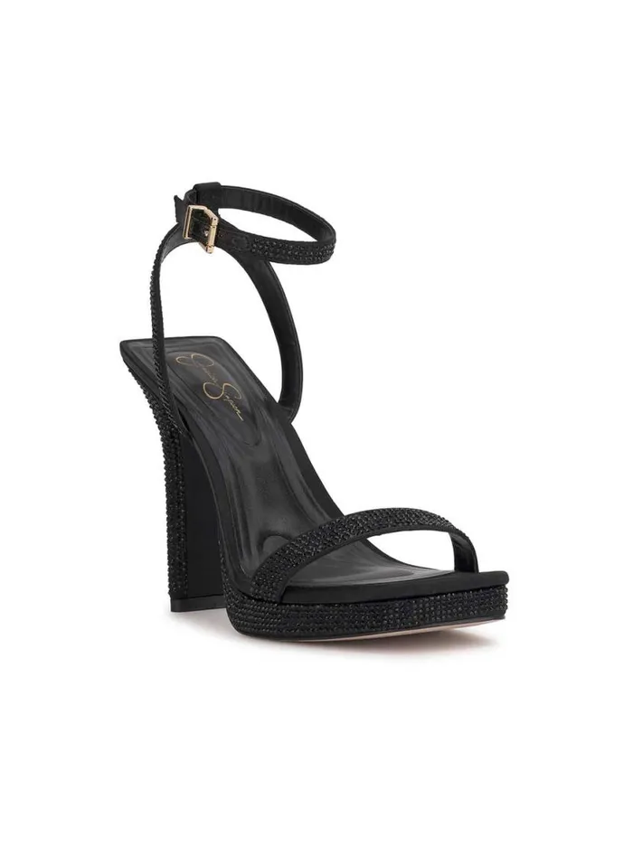 Women Adonia High Heel In Black Shimmer Jessica Simpson Sandals