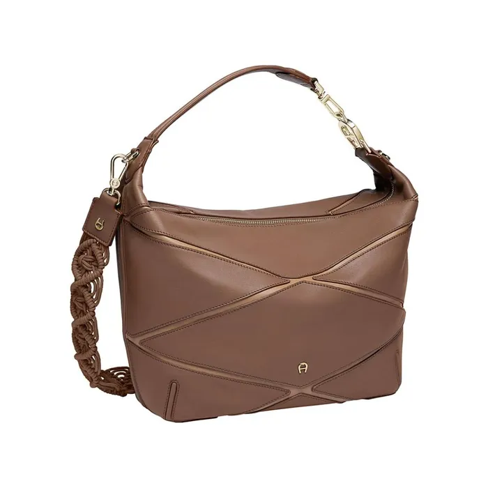 Women Aigner Bags Palermo Macram Hobo Bag M Women Aigner Bags Palermo Macram Hobo Bag M