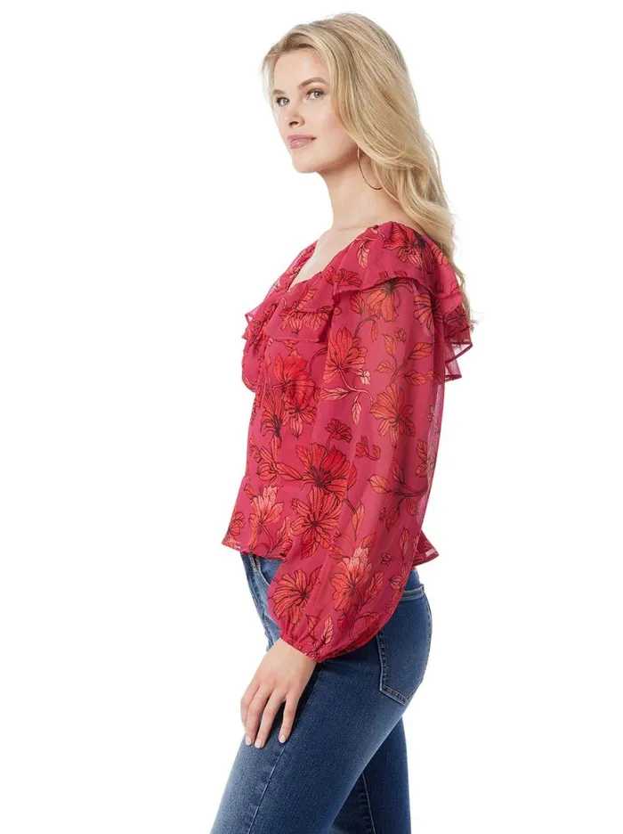 Women Aki Blouse In Outlines Blossoms Jessica Simpson Tops and Tees