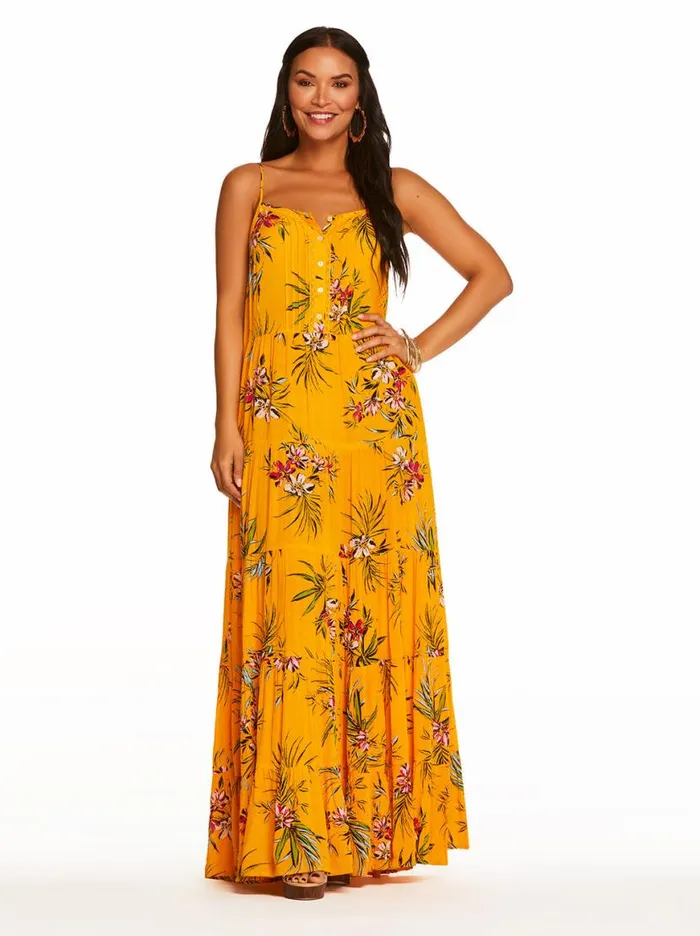 Women Alanis Tier Dress In Tropical Oasis Jessica Simpson Dresses