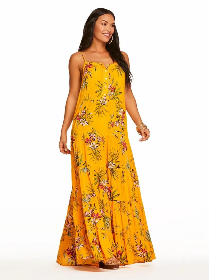 Women Alanis Tier Dress In Tropical Oasis Jessica Simpson Dresses