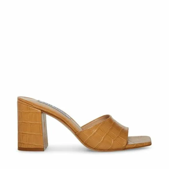 Women ALAYA TAN CROCODILE Tan Crocodile Steve Madden Heels