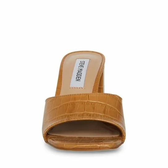 Women ALAYA TAN CROCODILE Tan Crocodile Steve Madden Heels Women ALAYA TAN CROCODILE Tan Crocodile Steve Madden Heels