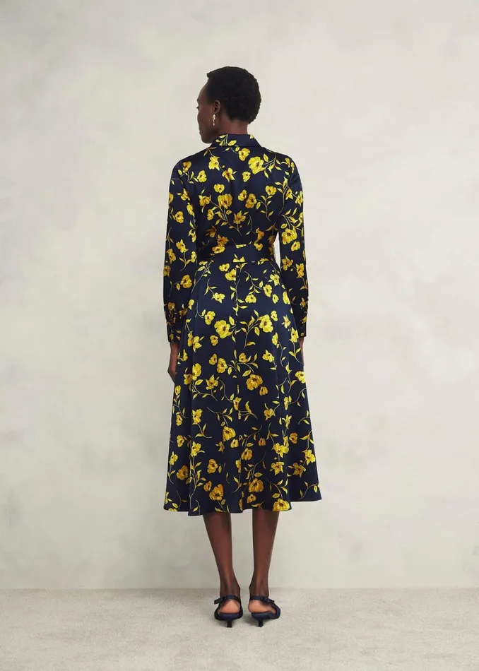 Women Amelia Shirt Dress Navy Yellow Hobbs Dresses and Jumpsuits