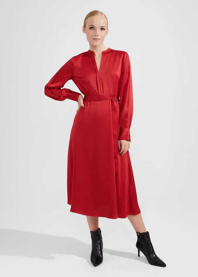 Women Arlette Dress Currant Red Hobbs Dresses and Jumpsuits