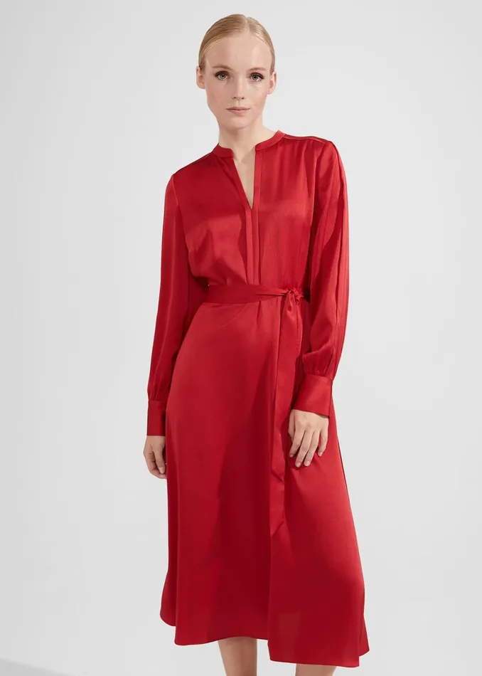 Women Arlette Dress Currant Red Hobbs Dresses and Jumpsuits