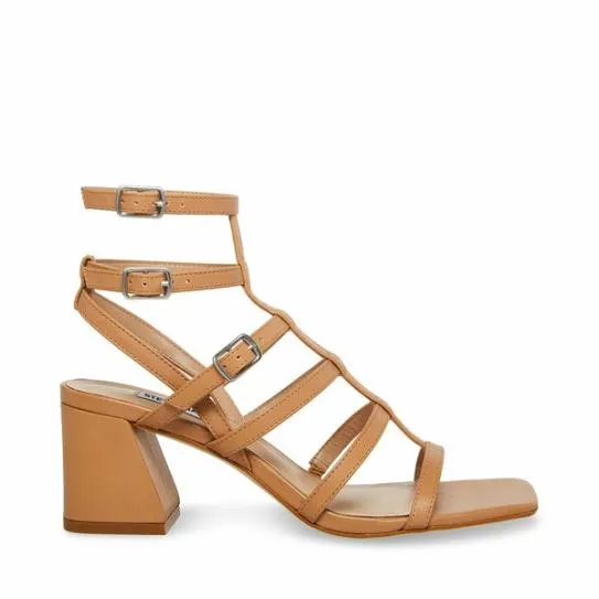 Women AUGUST TAN LEATHER Tan Leather Steve Madden Sandals