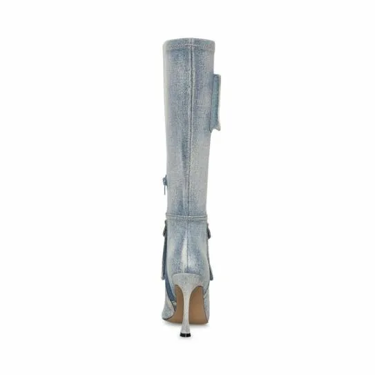Women BECKHAM DENIM FABRIC Denim Fabric Steve Madden Boots and Booties Women BECKHAM DENIM FABRIC Denim Fabric Steve Madden Boots and Booties