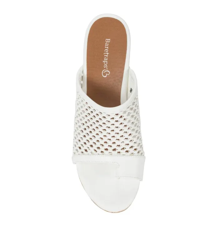Women Bethie Wedge Sandal White Baretraps Slides and Slip On Sandals