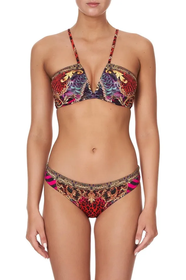 Women Bikinis Camilla V Neck Rouched Bandeau Slave To The Rhythm