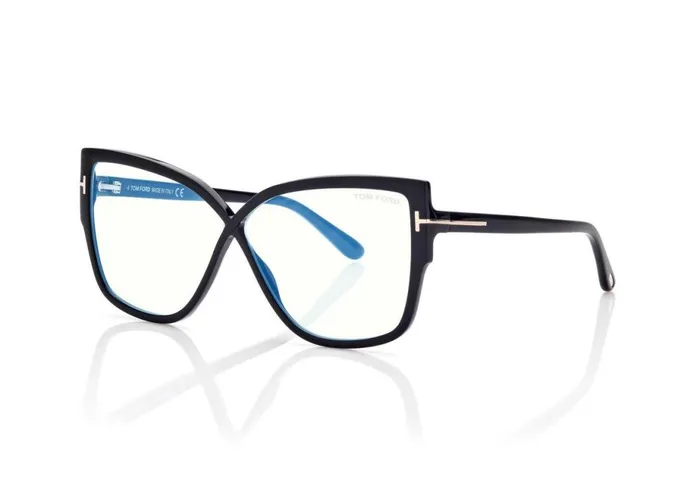 Women BLUE BLOCK COLLECTION Tom Ford Blue Block Rounded Butterfly Opticals Black Women BLUE BLOCK COLLECTION Tom Ford Blue Block Rounded Butterfly Opticals Black