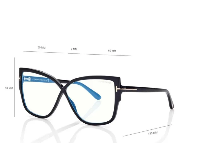 Women BLUE BLOCK COLLECTION Tom Ford Blue Block Rounded Butterfly Opticals Black Women BLUE BLOCK COLLECTION Tom Ford Blue Block Rounded Butterfly Opticals Black