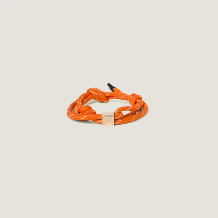 Women Bracelets Miu Miu Cord And Nylon Bracelet Orange