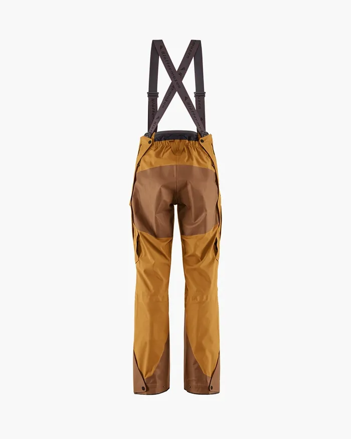 Women Brage 20 Salopette Waterproof Shell Pants Mustard Klttermusen Waterproof Pants