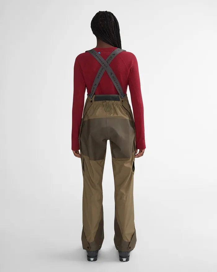 Women Brage 20 Salopette Waterproof Shell Pants Mustard Klttermusen Waterproof Pants