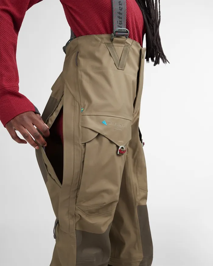 Women Brage 20 Salopette Waterproof Shell Pants Mustard Klttermusen Waterproof Pants