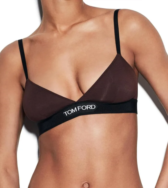 Women Bras Tom Ford Modal Signature Bra Dark Chocolate Women Bras Tom Ford Modal Signature Bra Dark Chocolate