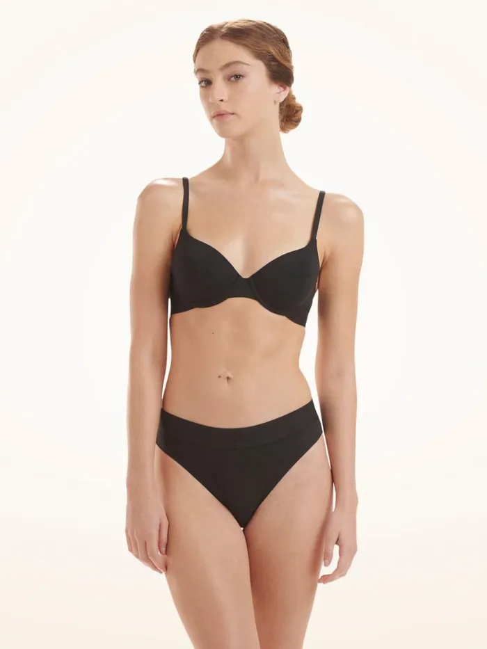 Women Bras Wolford Beauty Cotton Full Cup Bra Black