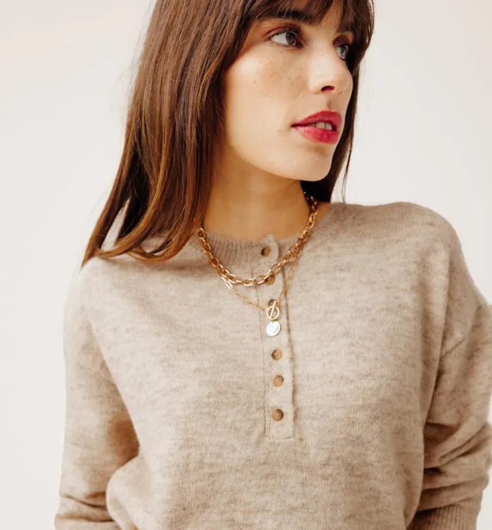 Women Button Front Jumper 8211 Beige Promod Jumpers And Cardigans Women Button Front Jumper 8211 Beige Promod Jumpers And Cardigans