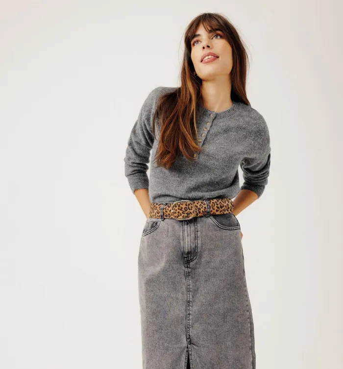Women Button Front Jumper 8211 Light Grey Promod Jumpers And Cardigans Women Button Front Jumper 8211 Light Grey Promod Jumpers And Cardigans