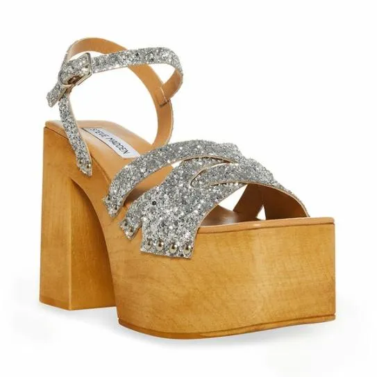 Women CAILEEN SILVER GLITTER Silver Glitter Steve Madden Heels Women CAILEEN SILVER GLITTER Silver Glitter Steve Madden Heels