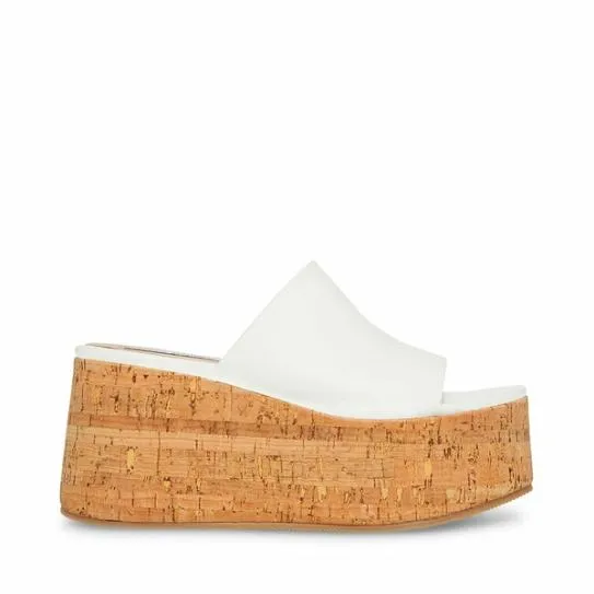 Women CALYSTA WHITE LEATHER White Leather Steve Madden Sandals