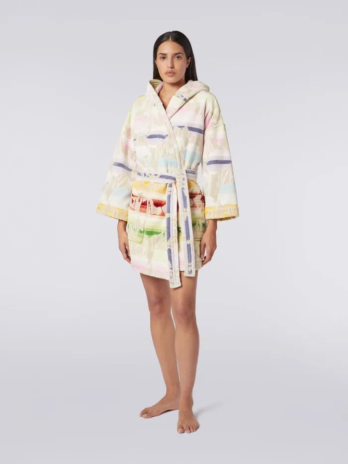 Women Carin Hooded Bathrobe Multicoloured Missoni Bathrobes