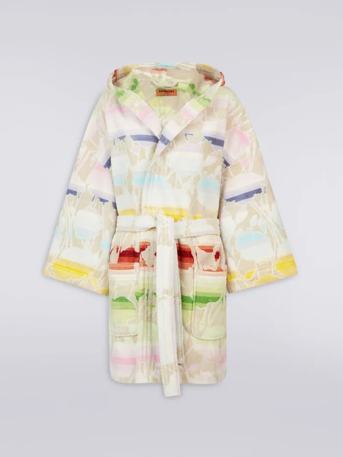 Women Carin Hooded Bathrobe Multicoloured Missoni Bathrobes Women Carin Hooded Bathrobe Multicoloured Missoni Bathrobes