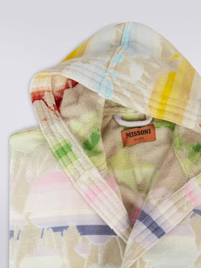 Women Carin Hooded Bathrobe Multicoloured Missoni Bathrobes Women Carin Hooded Bathrobe Multicoloured Missoni Bathrobes