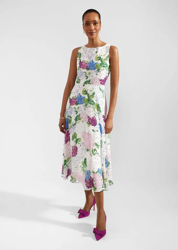 Women Carly Floral Dress Ivory Multi Hobbs Dresses and Jumpsuits