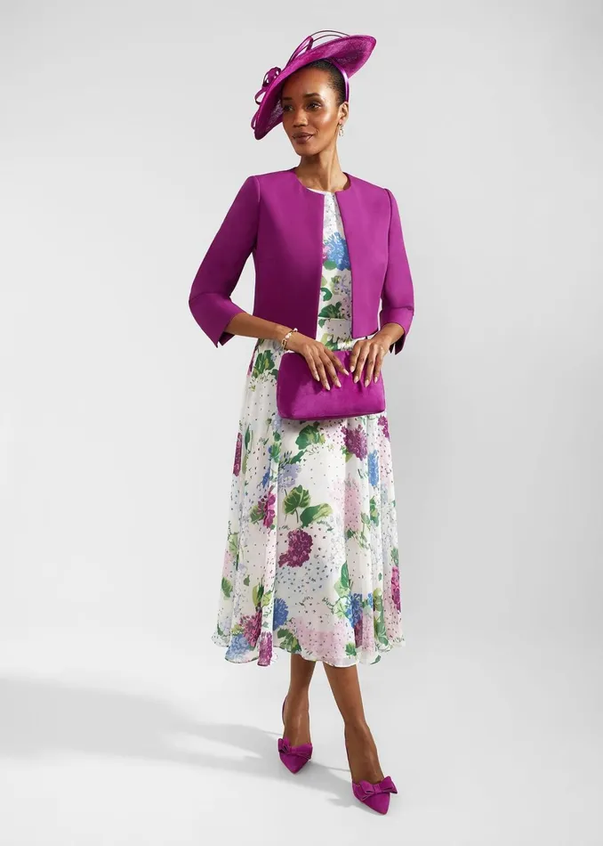 Women Carly Floral Dress Ivory Multi Hobbs Dresses and Jumpsuits