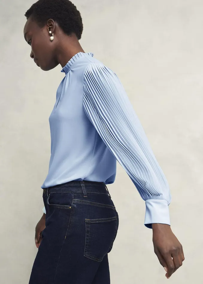 Women Carrie Blouse Powder Blue Hobbs Tops