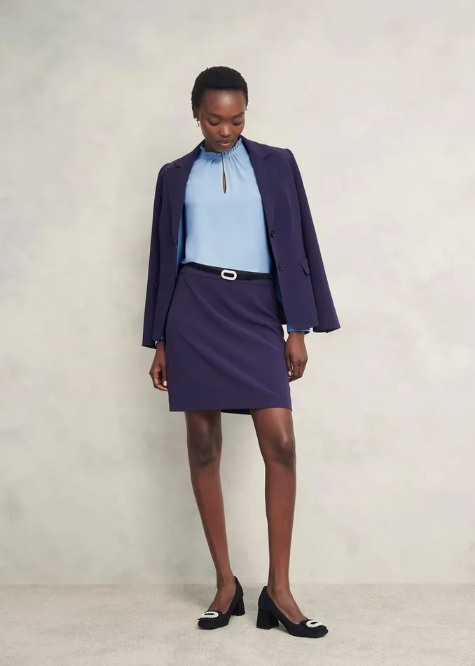 Women Carrie Blouse Powder Blue Hobbs Tops