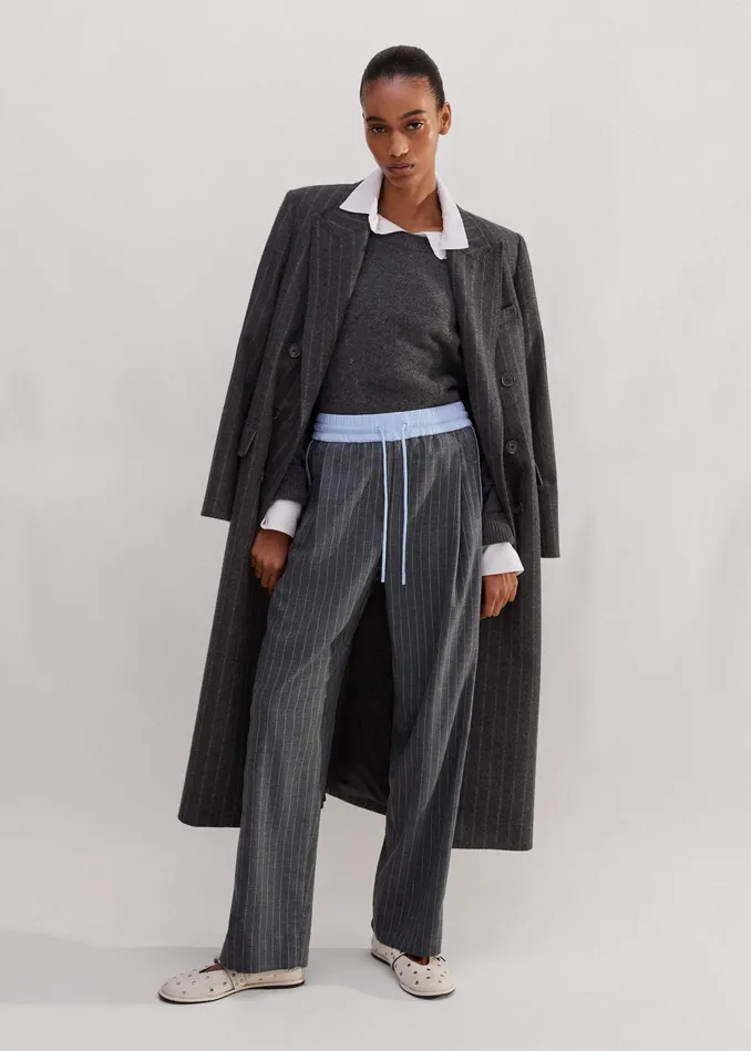 Women Cashmere Pouf Sleeve Sweater Charcoal MEEM
