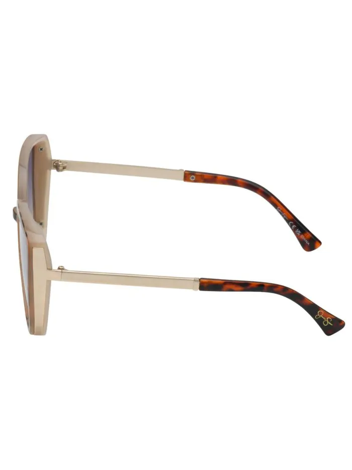 Women Cat Eye Sunglasses With Metal Temple In Tortoise Jessica Simpson Sunglasses