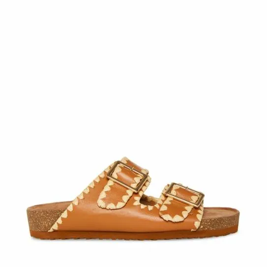 Women CHEYANNE TAN LEATHER Tan Leather Steve Madden Sandals