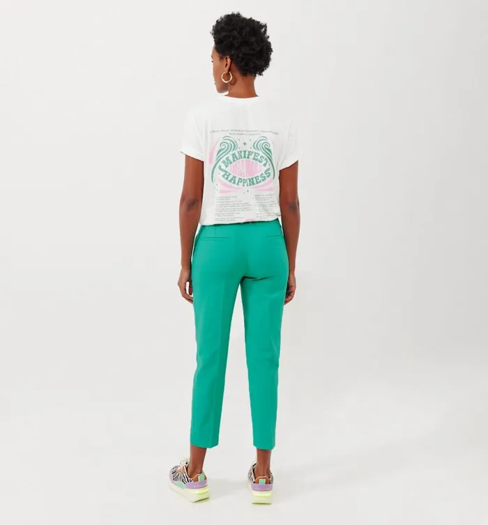Women Cigarette Trousers 8211 Green Promod Trousers Women Cigarette Trousers 8211 Green Promod Trousers