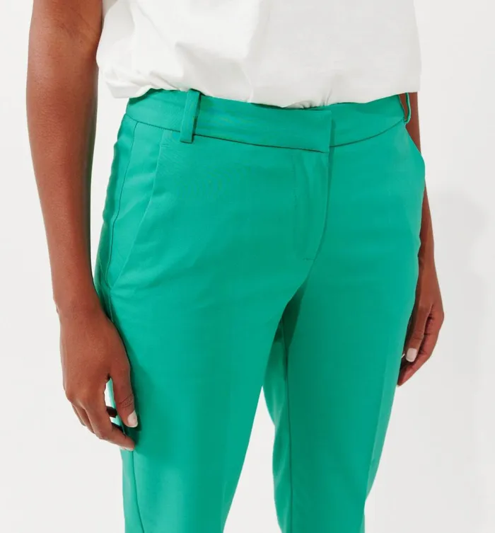 Women Cigarette Trousers 8211 Green Promod Trousers Women Cigarette Trousers 8211 Green Promod Trousers