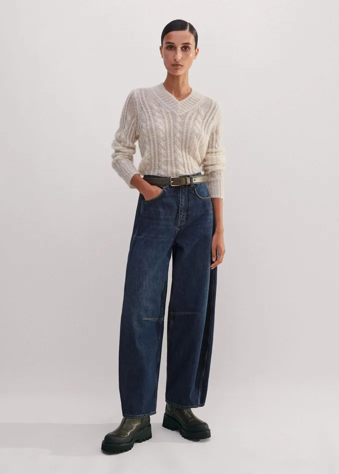 Women Classic Feathered Edge Belt Khaki MEEM