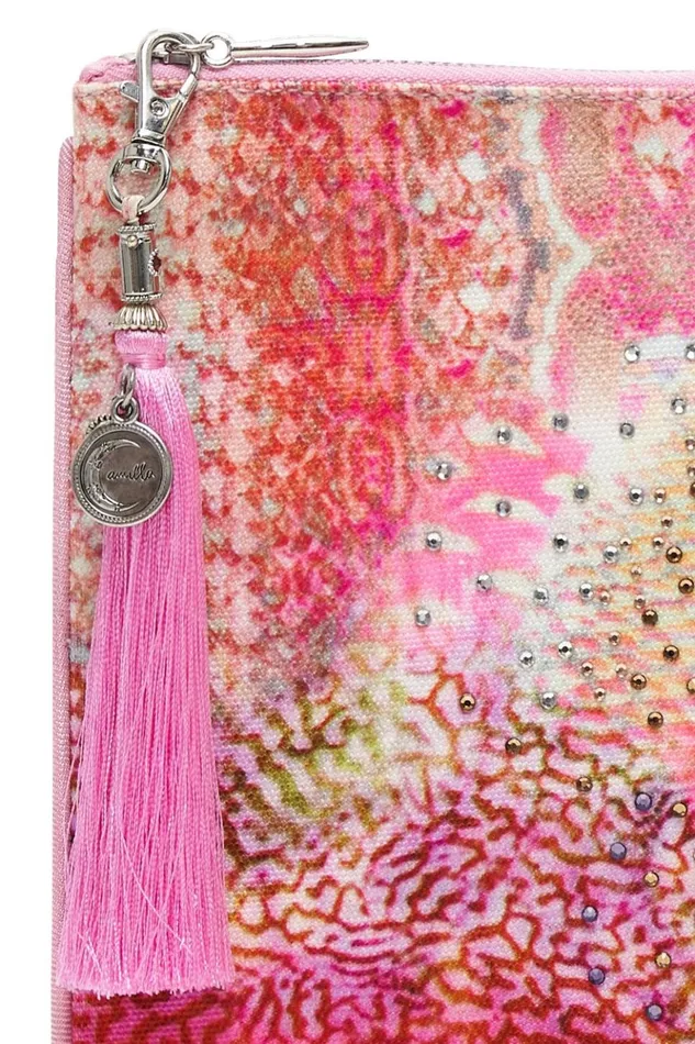 Women Clutch Bags Camilla Small Canvas Clutch Serpentine Dreams