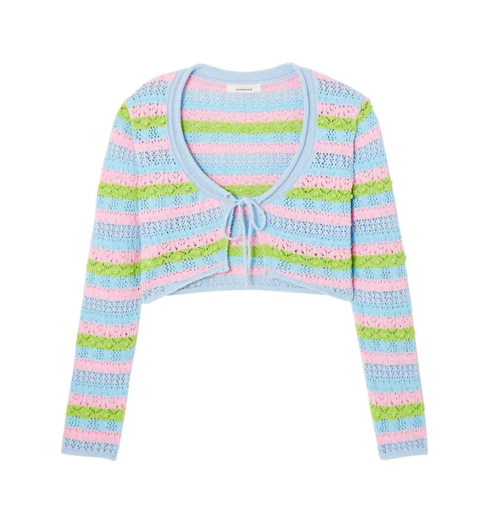 Women Colourful Crochet Bolero 8211 Multicolour Print Promod Jumpers And Cardigans Women Colourful Crochet Bolero 8211 Multicolour Print Promod Jumpers And Cardigans