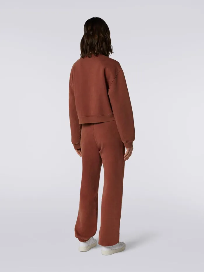 Women Cotton Blend Joggers With Logo Rust Missoni Sport