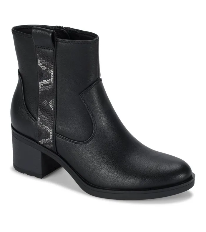 Women Covina Block Heel Bootie Black Baretraps Booties