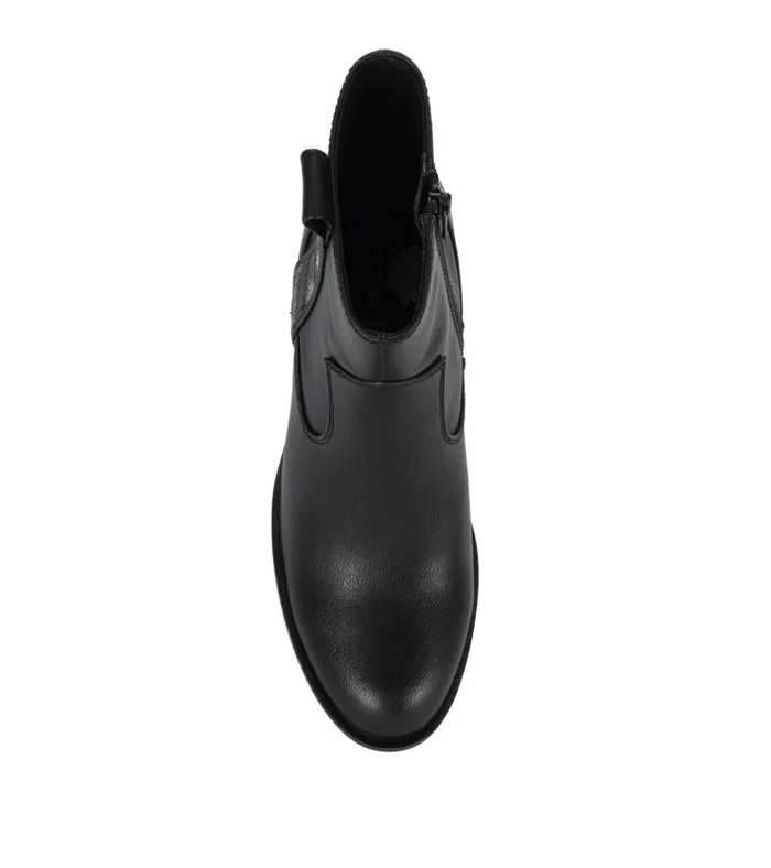 Women Covina Block Heel Bootie Black Baretraps Booties