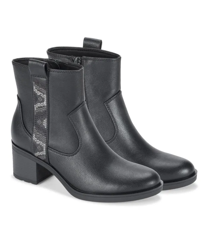 Women Covina Block Heel Bootie Black Baretraps Booties